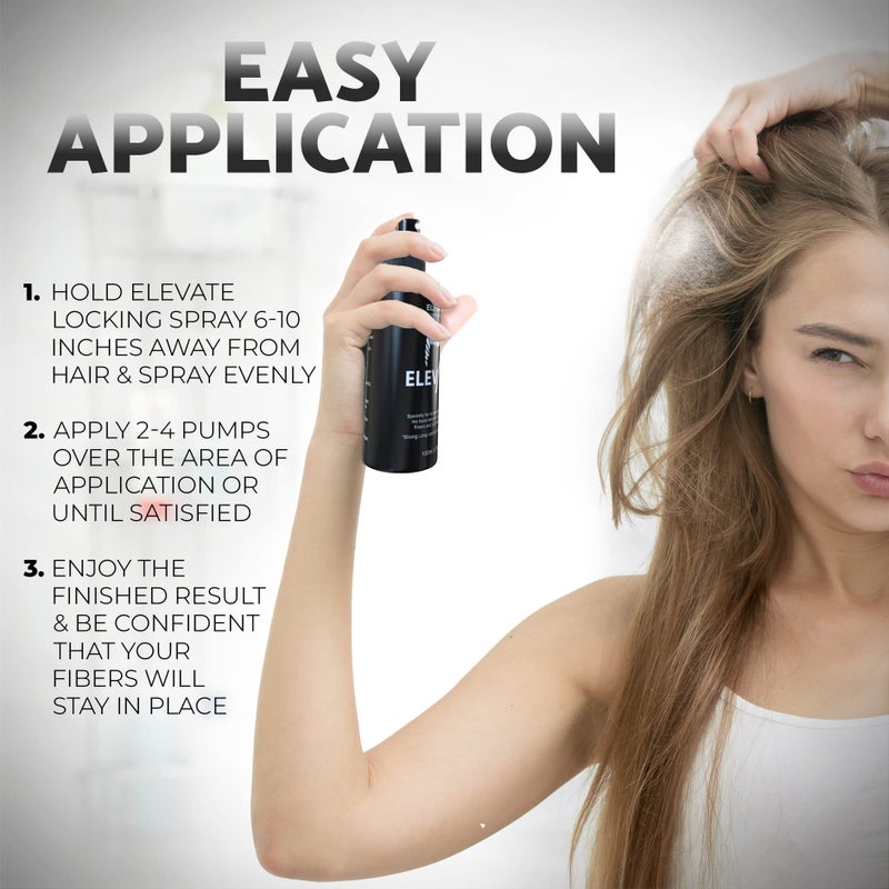 Elevate Hair Fiber Locking & Setting Hold Spray | New Advanced Long Lasting Formula | 2-6 Month Supply | Strong Formula for Wind, Sweat, and Weather Resistant for Men and Women - Image 5